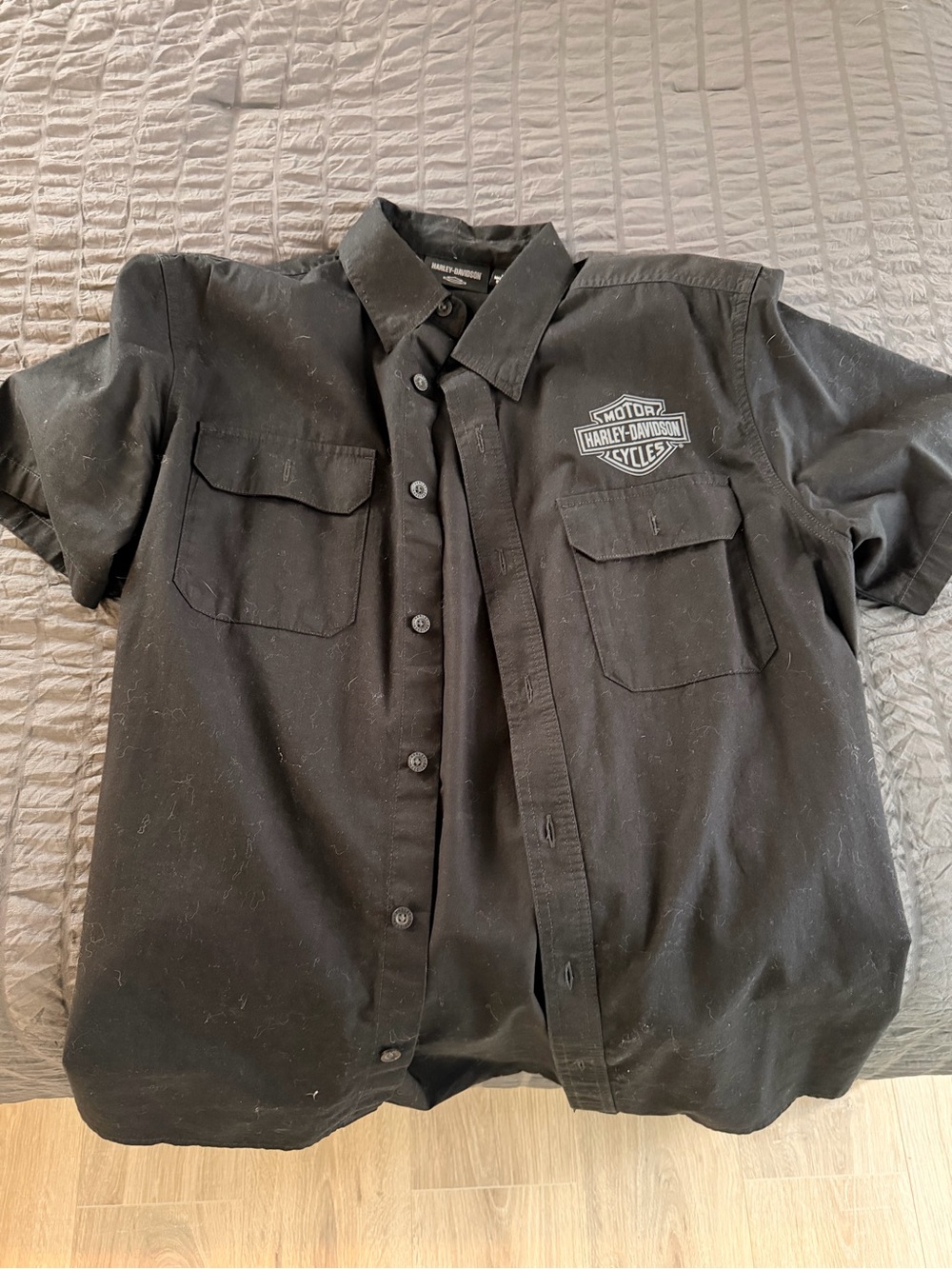 Harley-Davidson Black Short Sleeve Logo Work Shirt